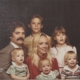 Gometz Family 1984. Ron, Bryan, Melissa, Linda. Three small children Chris, Sarah, Gator (from left to right).