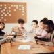 Office teamwork laptops