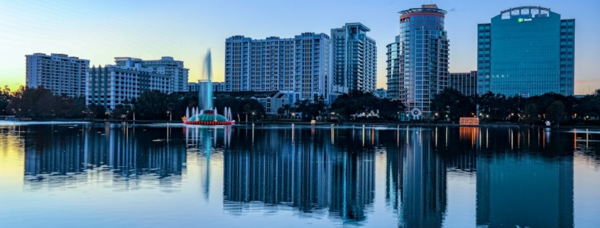 Downtown Orlando and Lake Eola