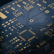Printed circuit board illustrating semiconductor supply chain exposure