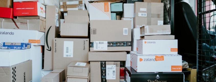 Shipping boxes representing Statusphere's expanded Orlando fulfillment operations