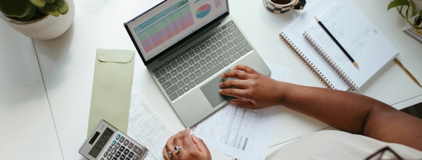 Business professional planning a budget for an Orlando company